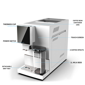 Vollautomatische Kaffeemaschine Totalmente automática Cafetera De <span class=keywords><strong>Expreso</strong></span> 5,85 "Pantalla táctil Cafetera Coffe Espresso Cafetera - Product Image 5
