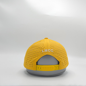 Casquette de baseball pour homme, personnalisée en usine avec logo brodé, 5 panneaux, imperméable, perforations découpées au laser, réglable, pour la course et le sport - Product Image 4