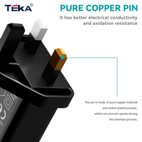 Pengisi Daya USB 5V 1A UK Bersertifikasi BS UKCA, Colokan 3 Pin, Ringkas, Aman, Efisien untuk Ponsel, Earbud, Pilihan OEM