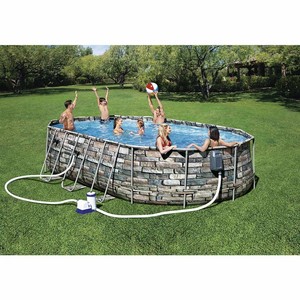 Piscina POWER STEEL COMFORT JET 610X366 H. 122CM 56719 Fabricada en Italia - Product Image 1