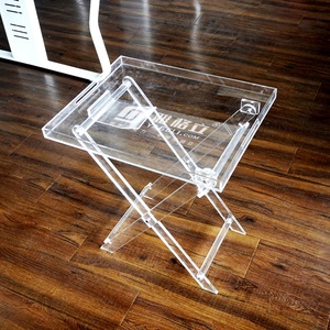 Modern Extendable Acrylic Coffee <b>Table</b> with <b>Folding</b> Tray Top for Living Room Furniture - Product Image 1