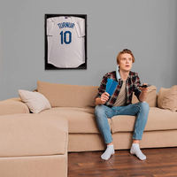 Bingkai Jersey olahraga, wadah tampilan Jersey dapat dikunci dengan perlindungan UV 98% untuk seragam sepak bola hoki sepak bola