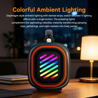 Lampu Portabel Warna-warni yang Kuat, Speaker Subwoofer Nirkabel TWS dengan Bass Mendalam untuk Luar Ruangan & Rumah