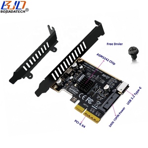 Kartu Adaptor Ekspansi 2026 Baru 20Gbps GEN2 USB <span class=keywords><strong>3.2</strong></span> Tipe-E ke PCI-E 4XPCIe X4 dengan Chip ASM3242 Tipe-C Depan untuk Desktop - Product Image 1