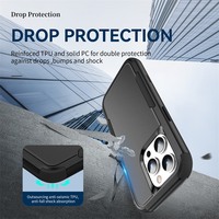 3 en 1 Heavy Duty Armor Case Pour iphone 16 15 14 13 12 11 Pro Max Plus pro Dur Anti-Rayures Robuste De Protection avec Couverture Complète