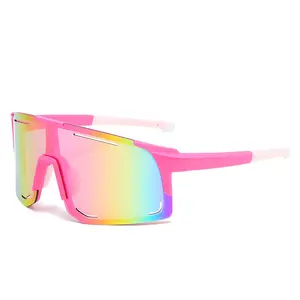 Occhiali più venduti e occhiali di lusso occhiali da sole oversize occhiali da sole sportivi di lusso Uv400 occhiali da sole con scudo senza montatura di un pezzo