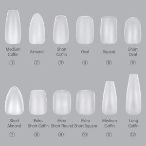 <span class=keywords><strong>AILLSA</strong></span>, alta calidad, 360 Uds., puntas de uñas de cubierta completa de acrílico cuadrado Extra corto, puntas de uñas de cubierta completa mate, punta de uñas de Gel suave - Product Image 5