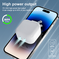 Chargeur GaN 20W 25W 30W 35W 1C1A 1A1C 2C 1C Usb-C Type PD3.0 QC Pps Mini Fast 35w GaN Chargeur & Adaptateur pour Iphone macbook