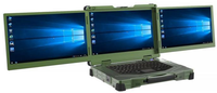 Komputer Industri Tiga Layar yang Diperkuat Intel Core I7-12700H RTX 3050 (8GB) 16GB DDR4 1TB SSD Keyboard Tahan Air Berbahan Logam