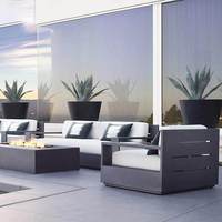 Canapé d'extérieur moderne et minimaliste, chaise longue de cour, mobilier d'extérieur en alliage d'aluminium pour maison, villa, hôtel, showroom de designer