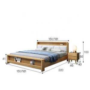 Muebles de Lujo <span class=keywords><strong>para</strong></span> Dormitorio Marco de Cama King Size y Twin de Madera Maciza <span class=keywords><strong>para</strong></span> Matrimonio y con Almacenamiento - Product Image 6