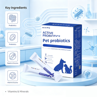 Poudre de probiotiques pour animaux de compagnie (chats et chiens) - Soin digestif sensible, aide au conditionnement gastro-intestinal, contre la constipation et la diarrhée