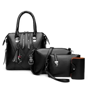 Wholesale backpack set shoulder bags handbags-Women high quality Handbags sets Ladies Handbags Shoulder Bags Satchel 4pcs Purse Set