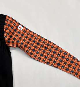 Unisex 100% Katoenen <span class=keywords><strong>Chef</strong></span>-Koks Lange Mouw Met Kliksluiting Wit Met Patroon Ontwerp Veiligheidskleding - Product Image 4