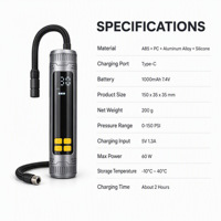 Pompe à air électrique pour vélo, gonfleur de pneus portable, pompe à vélo électrique, pompa per bici 150PSI
