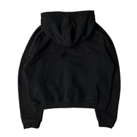 Sweat à capuche zippé personnalisé pour homme, style vintage, imprimé numérique, OEM, en molleton bouclette 450 g/m², avec logo personnalisé, effet délavé à l'acide, coupe ample