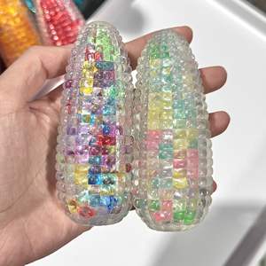Crystal Corn <b>Squeezing</b> Venting <b>ball</b> Plastic Rebound Squeeze Decompression Toy Release Pressure Quicksand Relief Stress Toy - Product Image 1