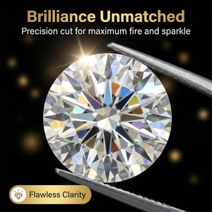 Diamant de laboratoire CVD de 7ct 8ct, taille brillant rond, pierre libre, excellente taille, couleur G, certifié IGI, pour la fabrication de bijoux - Product Image 2