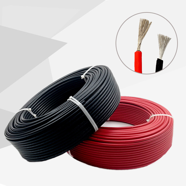 Wholesale 1000V 1500V Xlpo Tinned Copper Solar Panel Pv Cable 16mm 10mm 6mm 4mm Solar Cable Solaire H1z2z2-k