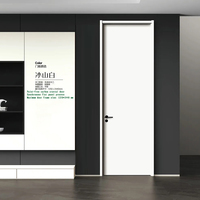 Porte intérieure battante en bois personnalisée avec peinture effet cristal de carbone, couleur sur mesure, pour acheteurs de projets mondiaux