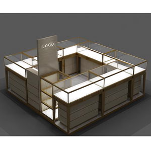 Vitrina <span class=keywords><strong>de</strong></span> Joyería <span class=keywords><strong>de</strong></span> Alta Gama en Dorado y Plateado con Iluminación LED, Mostrador <span class=keywords><strong>de</strong></span> Exhibición para Diseño <span class=keywords><strong>de</strong></span> Interiores <span class=keywords><strong>de</strong></span> Tiendas, Exhibición en Vidrio - Product Image 1