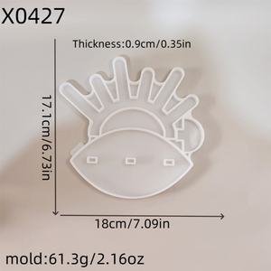 Moules de coulée en résine faits à la main pour le bricolage Ins Style ornements décoratifs X0427 moule d'ornements d'oeil en Silicone pour outils de gâteau - Product Image 2