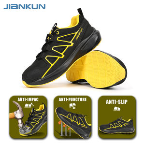 JIANKUN 야외 통기성 경량 EVA 고무 밑창 안전 신발 남성용 안티 스매싱 안티 펑크 안전 작업 부츠 - Product Image 5