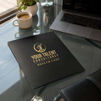 Carpetas Personalizadas al por Mayor con Logotipo Impreso para Servicios Fiscales, Estampado en Relieve, Acabado Mate Suave al Tacto, Impresión de Carpetas de Presentación