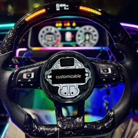 Volant personnalisé forgé avec écran LED et palettes de changement de vitesse magnétiques pour Volkswagen Golf 7 MK7 GTI GTD GTE R – Amélioration Volante