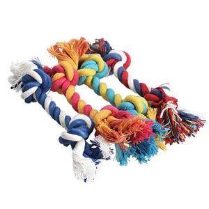Qbellpet all'ingrosso nodo corda pet pet giocattolo di peluche da masticare durevole corda di cotone cane giocattoli da masticare aggressivi masticatori di grande razza - Product Image 2