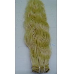 613 Blonde sóng Curl phong cách mềm Ấn Độ nguyên Trinh Nữ nhân phần mở rộng tóc 100 gram sợi ngang bó pre-ngoại quan Băng bán buôn các nhà cung cấp - Product Image 5