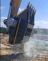Bucket Penghancur Multifungsi MONDE |   Bucket Jaw Crusher Excavator 15t/jam untuk Pekerjaan Konstruksi Batu Beton