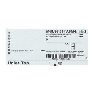 Cadre de couverture électrique MGU66.014V.0M4 Unica nouveau NFP scellé (3 pièces) - Product Image 2