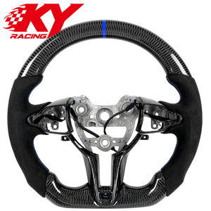 Accesorios Interiores para Automóviles, Volante Deportivo de Fibra de Carbono con Agarre de Gamuza para Hyundai Elantra N I20N I30N Veloster N - Product Image 1