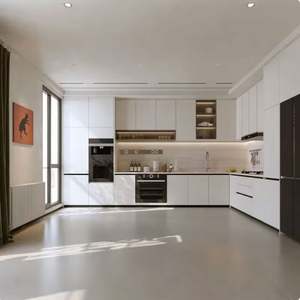 Cuisine moderne de luxe en forme de L, sur mesure, haut de gamme, entièrement équipée, en MDF, en kit, pour toute la maison - Product Image 3