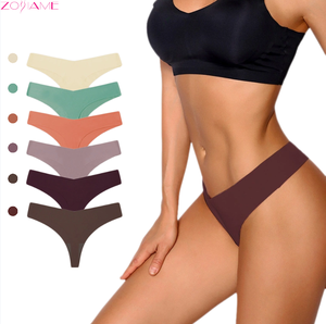 Chic Sexy Low-Rise Ice Silk Barely-There Culotte <span class=keywords><strong>string</strong></span> une pièce sans couture et aérée pour femme - Product Image 1