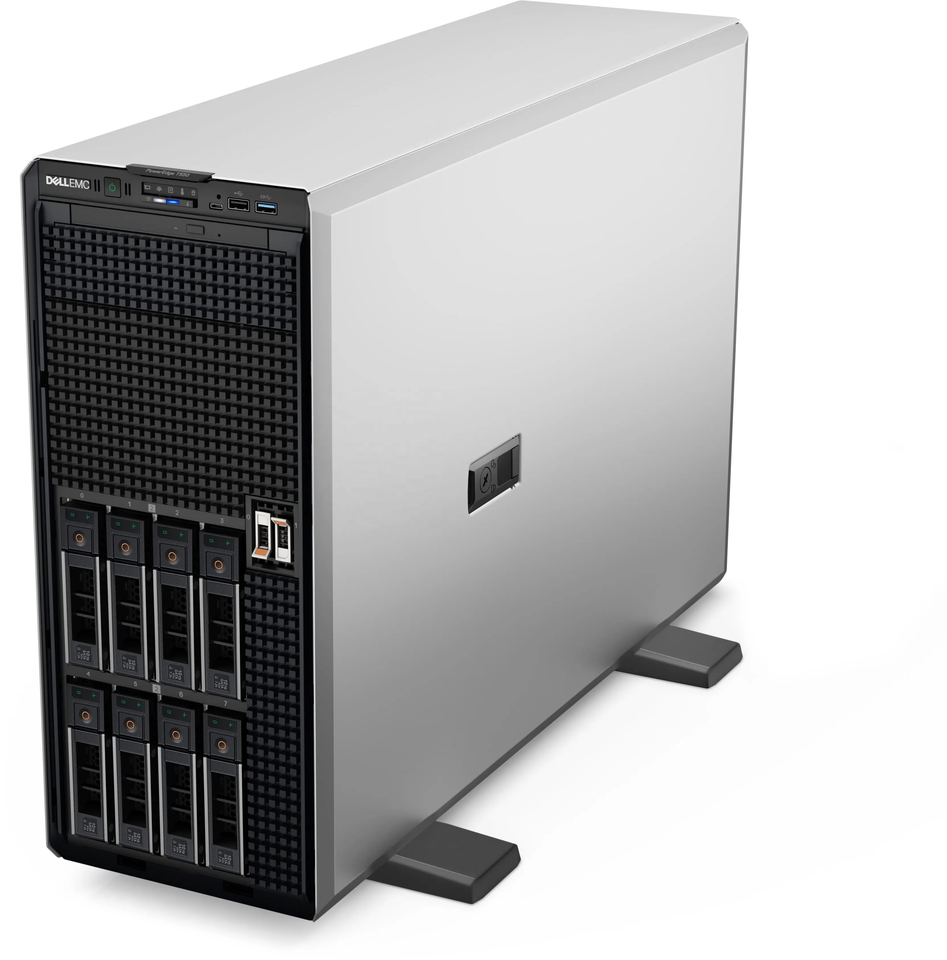 Thương hiệu mới D ell T550 máy chủ 4.5u E-2388g 16G DDR4 2666 RAM 2TB 600W giá 42U Duel Xeon 2U tân trang t Sử dụng D ell tháp máy chủ