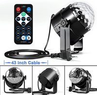 Mini projecteur LED musical RGB pour discothèque, lampe de scène de mariage, éclairage laser, lumière stroboscopique LED