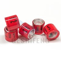 Anneau pour oiseaux GSF Factory GSF-APPR-C 1202, cœur en aluminium avec revêtement plastique, 8 mm, faible MOQ, personnalisation du logo possible, pour pinsons et pigeons