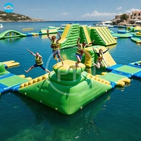 Parc aquatique gonflable d'été pour équipement aquatique Parc aquatique gonflable commercial pour enfants et adultes