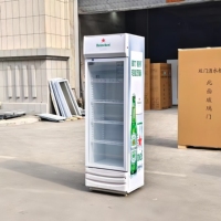Réfrigérateur vertical pour épicerie, refroidisseur de boissons pour supermarché, réfrigérateur commercial avec porte vitrée, commande LED