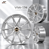 10 jantes forgées à double rayon croisé de 18 à 22 pouces, finition argent brossé, 5x112 5x114.3 VIW-174 pour BMW Audi Mercedes-Benz