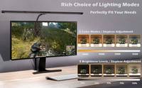 Lampe de bureau LED moderne en aluminium, protectrice des yeux, avec col de cygne réglable, électrique, à intensité variable, pour lecture et travail de construction