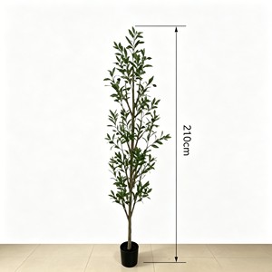Knock Down Faux Olive Tree Artificial Potted Plant <b>Flat</b> <b>Pack</b> Simulated Olive DIY Assembly For Home Garden Décor - Product Image 1