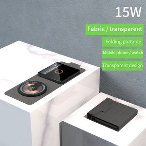 Các Nhà Sản Xuất Bán Buôn Tùy Chỉnh 2-Trong-1 Gấp Đồng Hồ Và Điện Thoại Di Động Sạc <span class=keywords><strong>Pad</strong></span> 15W Sạc Không Dây Cho Iphone - Product Image 6