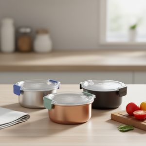 Smash Stainless Steel Food Storage <b>Containers</b> 4 Pack With Lids For Meal Prep And <b>Snacks</b> - Product Image 3