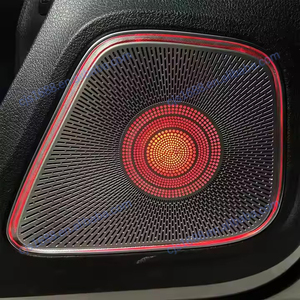 Cache-haut-parleur de porte lumineux pour voiture, éclairage d'ambiance 64 couleurs, cache-klaxon, lampe d'ambiance pour Mercedes-Benz <span class=keywords><strong>GLA</strong></span> H247 / GLB X247 - Product Image 4