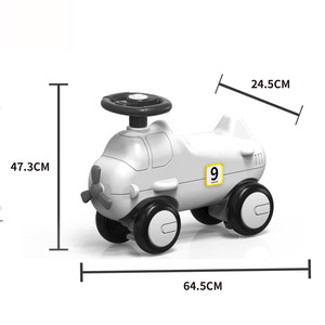 Patinete Deslizante de Plástico con 4 Ruedas para Niños, Juguete Montable, Coche Columpio para Bebés con Volante para Niños - Product Image 2