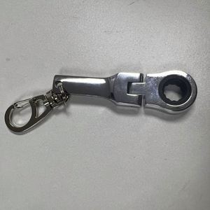 Steel Flexible Head Ratcheting Wrench <b>Spanner</b> Adjustable Hand <b>Tools</b> Keychain Accessories - Product Image 4