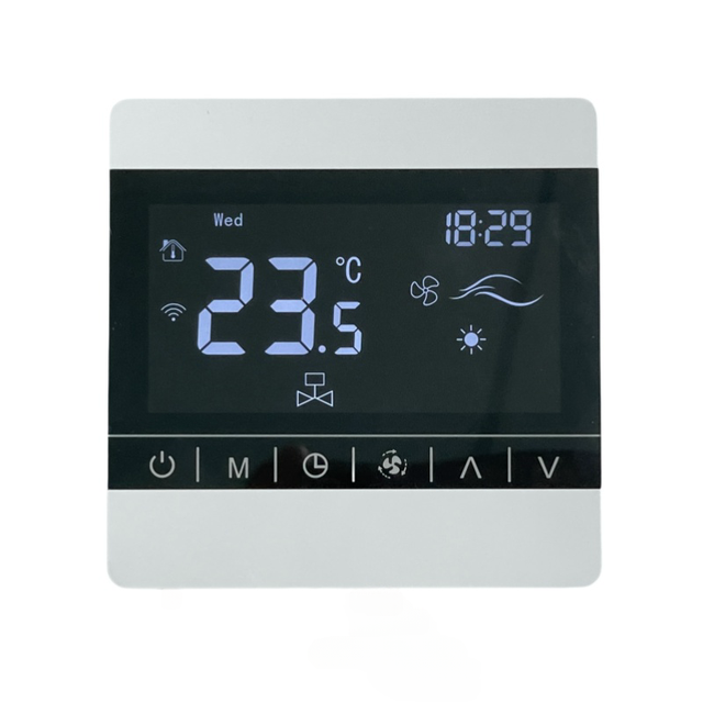 ODM/OEM Tuya WiFi Smart Home Thermostat Touch Screen Wireless Voice Control Control Cooling Heating Air Conditioning Thermostat